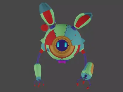 Robot V1 Low-poly 3D model