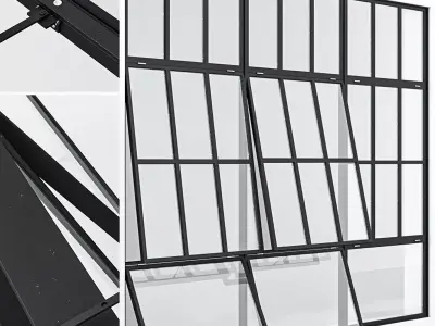Aluminium window 17 3D model