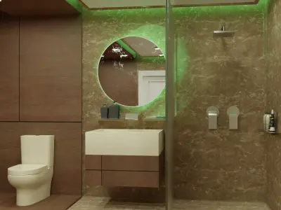 restroom modern bathroom design in chennai Low-poly 3D model