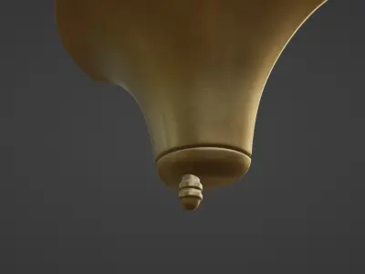Elegant brass wall lamp 3D model