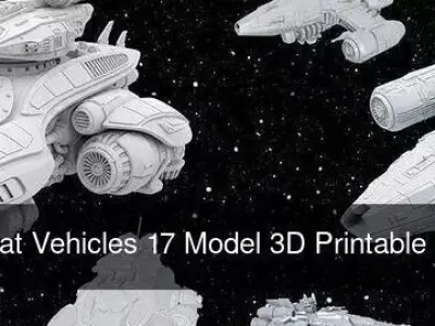 Iron Vow Fleet  Combat Vehicles 17 Model 3D Printable Collection 3D Model Pack