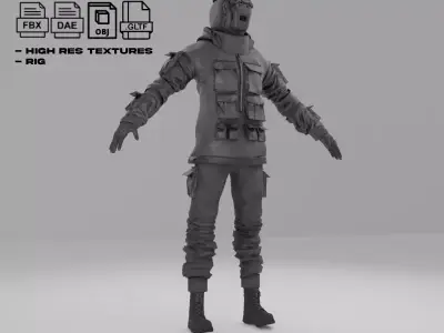 Scifi Character - Cyberpunk Black ops  3D model