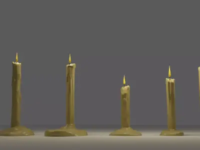 Candles Pack Low-poly 3D model Low-poly 3D model
