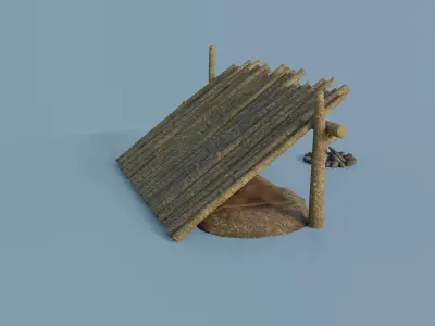 Camp Tier 1 Low-poly 3D model