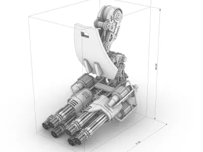 Sci-fi Minigun 3D print model