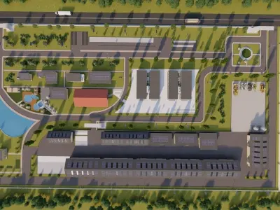 Industrial Factory-Factory building 3D model