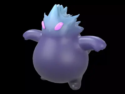 Fatty Character v1 001 Low-poly 3D model