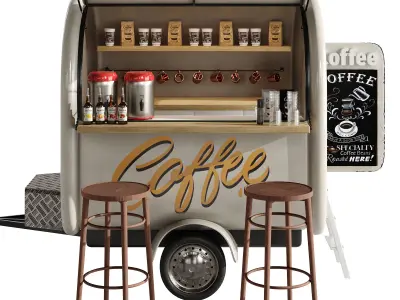 Coffee truck 2 3D model