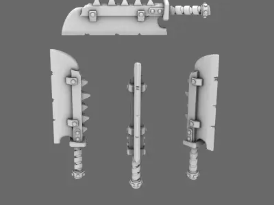 Space Orcs Cleavers NOHAND 3D print model