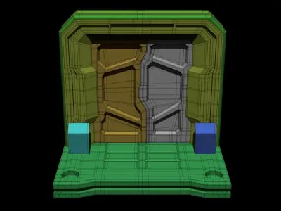 CGA Sci-Fi Door 01 3D model