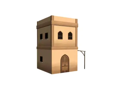 Middle Eastern Style Building - PBR Game Ready Low-poly 3D model purchase