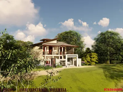 Modern residential building  3D model