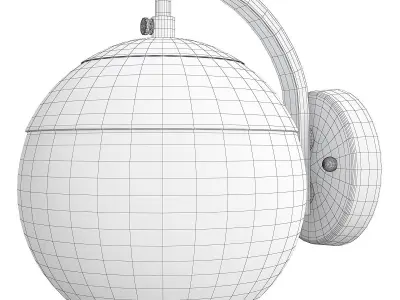 MID CENTURY CLEAR GLOBE SCONCE Low-poly 3D model