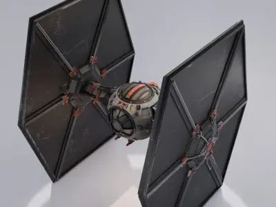 Tie Fighter Star Wars 3D Model Low-poly 3D model