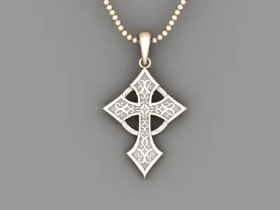 Light Gold Cross New Design  CP 17 3D print model