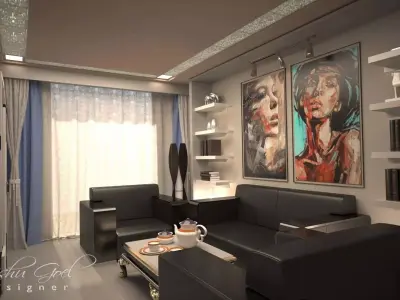 living room Beauty 3D model