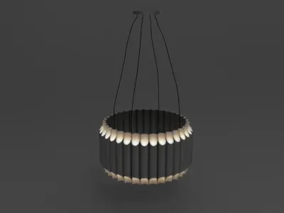 Galliano Round Chandelier Low-poly 3D model