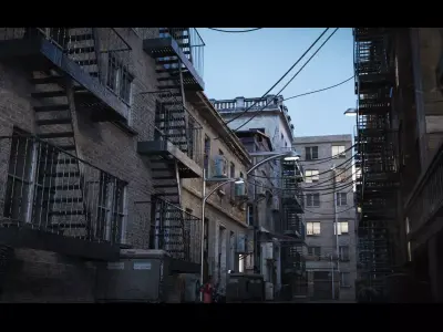 New York Alley Scene 3D model