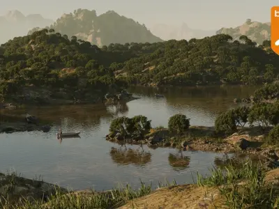 Lake environment 3D model