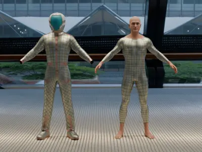 Astronaut Character 3D Model  Game-Ready and Fully Rigged Low-poly 3D model