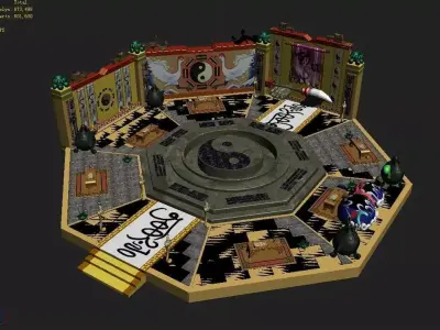Gang indoor - Feng Shui array 3D model