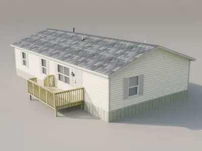 Trailer Houses  Low-poly 3D model