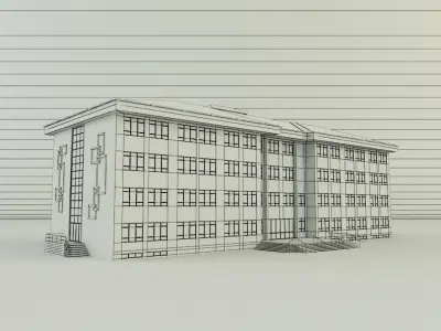 school building design 3D model