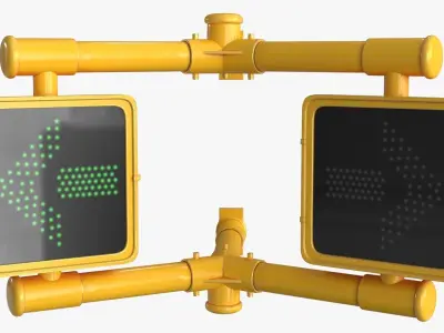 Traffic light 2 Low-poly 3D model