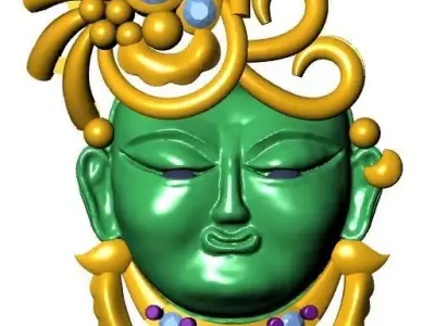 SHREENATH JEE PENDENT 3D model