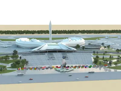International airport 3D model buy