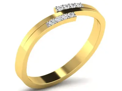 Diamond Ring For Women 3d Print Model 3D print model 19
