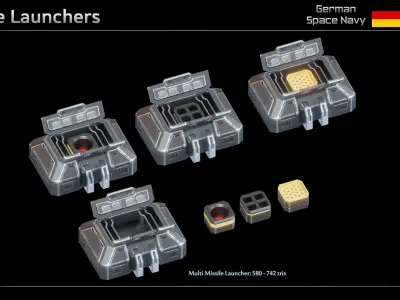 GSN Preussen Class Dreadnought Low-poly 3D model