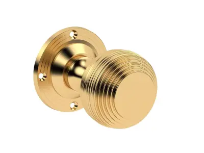 Reeded Mortice Door Knob 3D model