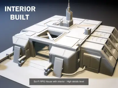 Sci-fi Tech kitbash and Buildings 3D Model Pack