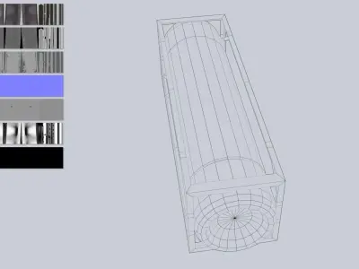 Sci fi gas tank Low-poly 3D model
