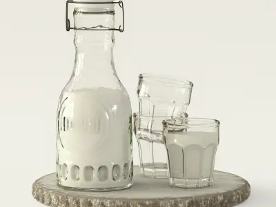 Pottery Barn  Glass Carafe 3D model