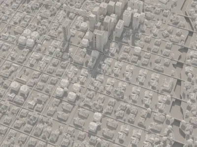 Phoenix Arizona - City Center Low-poly 3D model