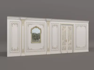 Wall Molding in Classic French style 54 3D model