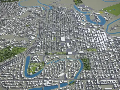 Brownsville  Low-poly 3D model