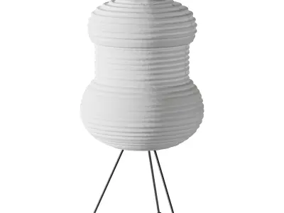 Japanese Noguchi Inspired Table Lamp 3D model