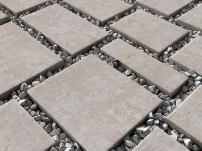 Paving tile pebble n12 3D model