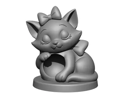 Marie Cat Night Light 3D print model
