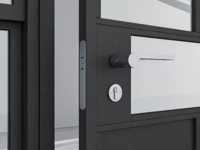 Aluminium door 213 3D model