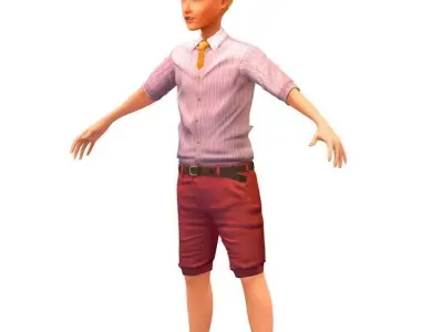 Cartoon High Poly Subdivision Avatar 015 Low-poly 3D model