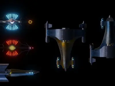 Orion Race-Built Spaceship based on Star Trek 3D model