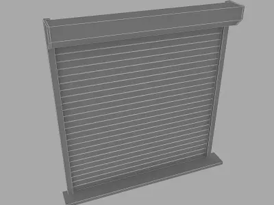 Shutter garage door Low-poly 3D model