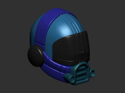 helmet high poly sculpt 3d printable ver 7 3D model 3D model