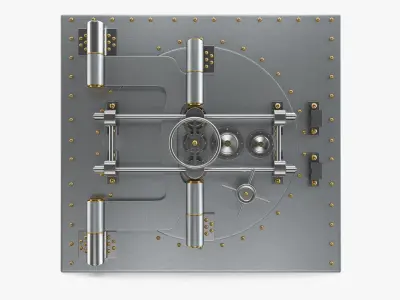 Vault Door High Security Bank Safe Entrance 3D model