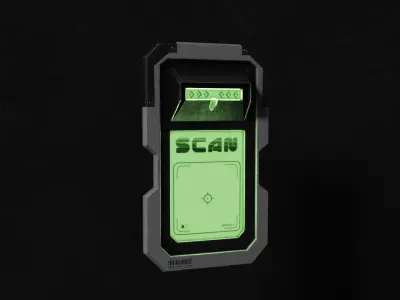 Sci Fi Scanner Display v5 Low-poly 3D model
