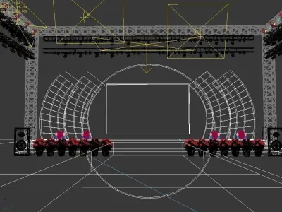 Stage party concert fashion catwalk T station  103 3D model